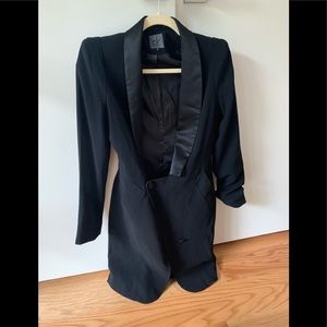 Calvin Klein tuxedo blazer with silk trim